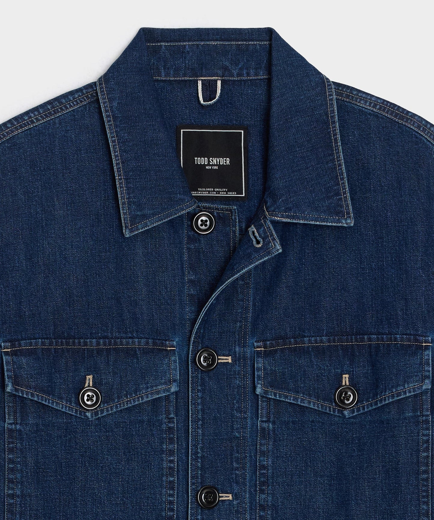 Todd Snyder Denim Military Overshirt in Indigo Indigo
