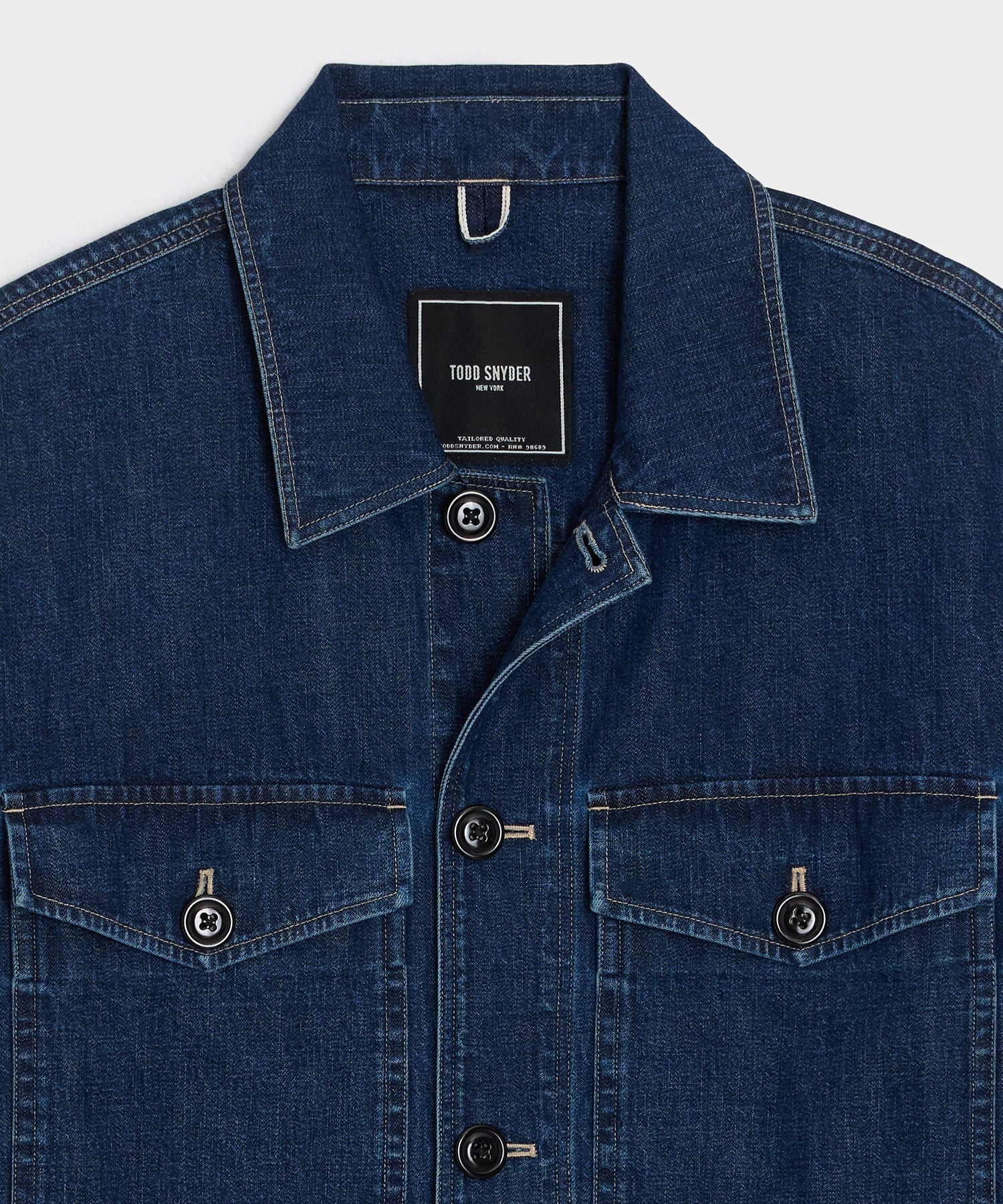 Todd Snyder Denim Military Overshirt in Indigo Indigo