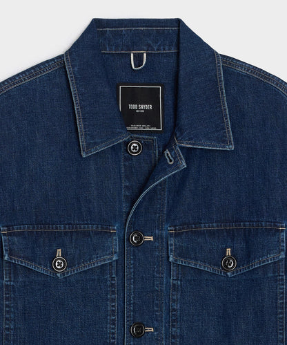 Todd Snyder Denim Military Overshirt in Indigo Indigo