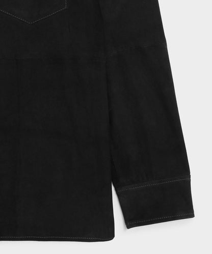 Todd Snyder Italian Suede Western Jacket in Black Black