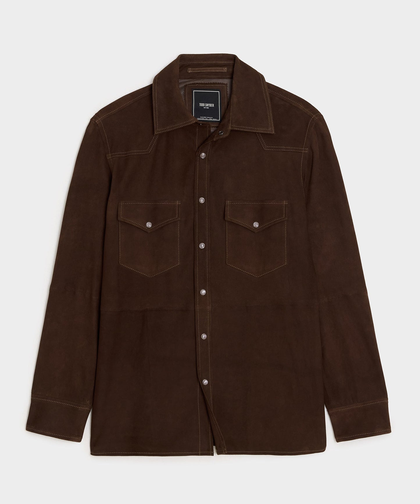 Todd Snyder Italian Suede Western Jacket in Brown Brown