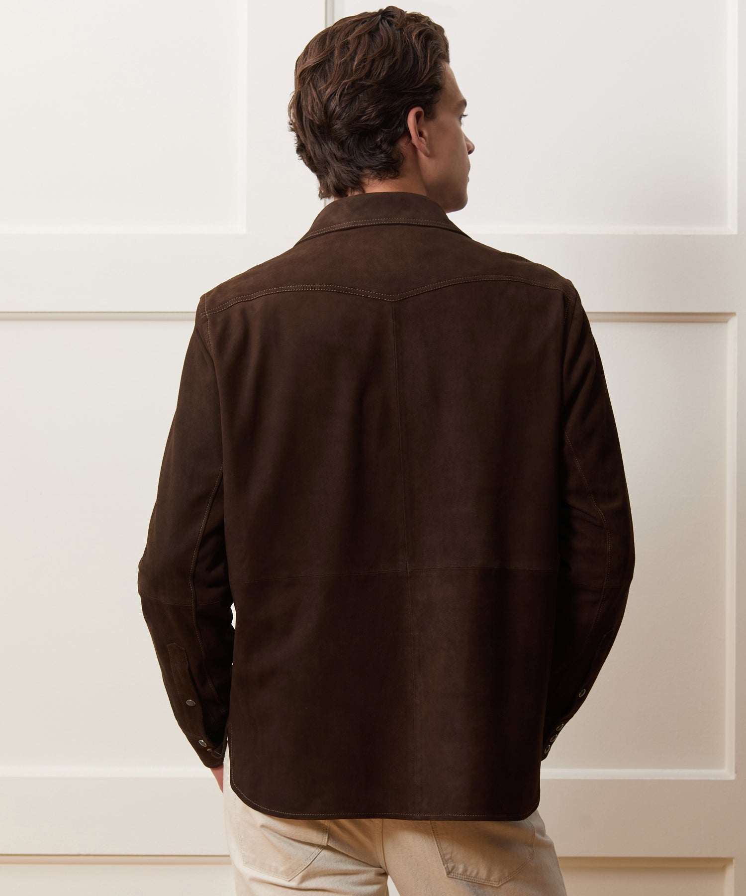 Todd Snyder Italian Suede Western Jacket in Brown Brown