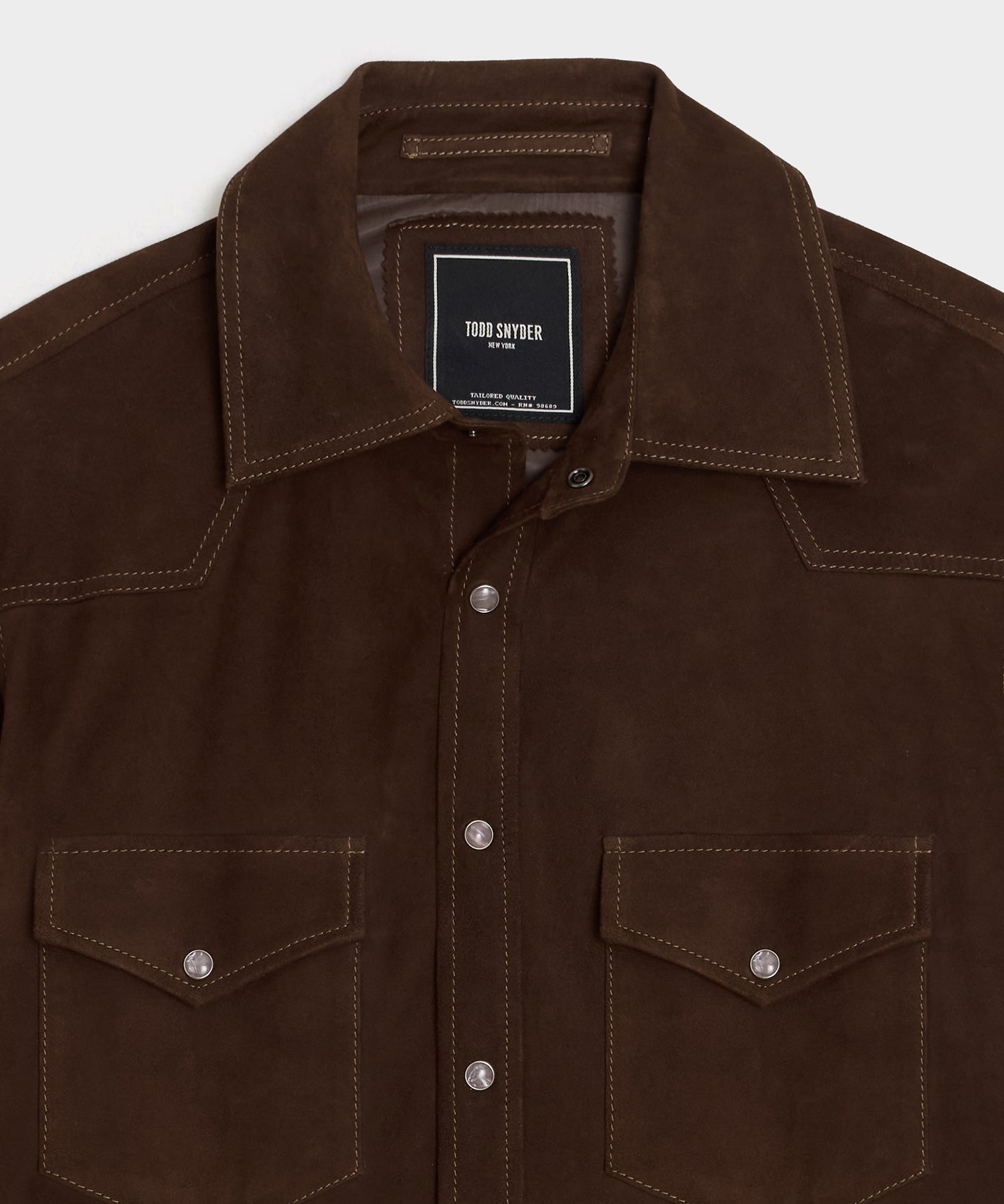 Todd Snyder Italian Suede Western Jacket in Brown Brown
