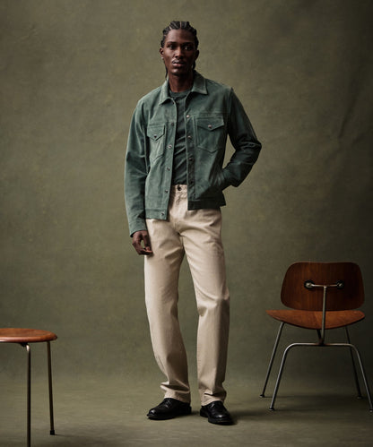 Todd Snyder Italian Suede Dylan Jacket in Aloe Aloe