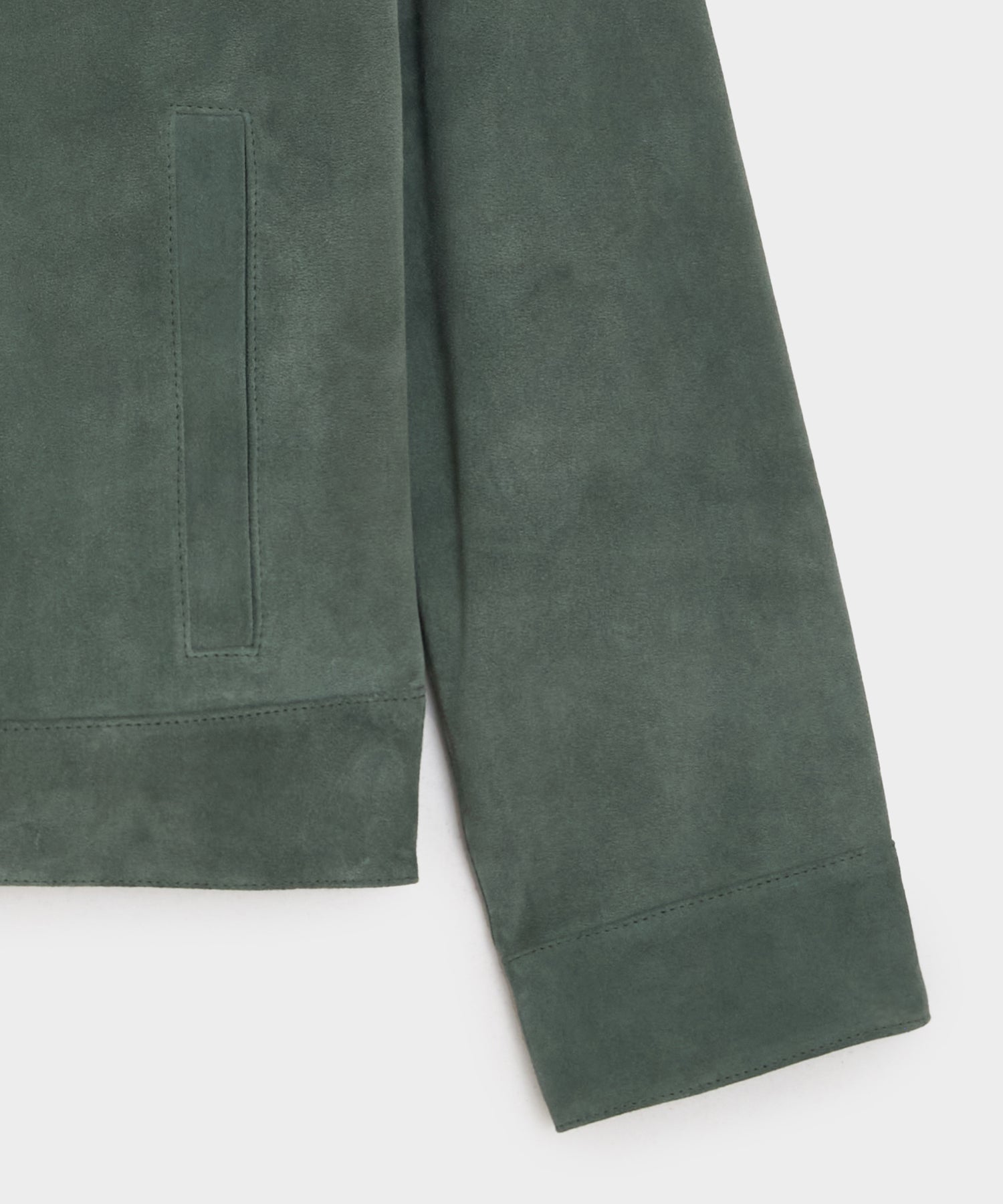 Todd Snyder Italian Suede Dylan Jacket in Aloe Aloe