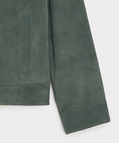 Todd Snyder Italian Suede Dylan Jacket in Aloe Aloe