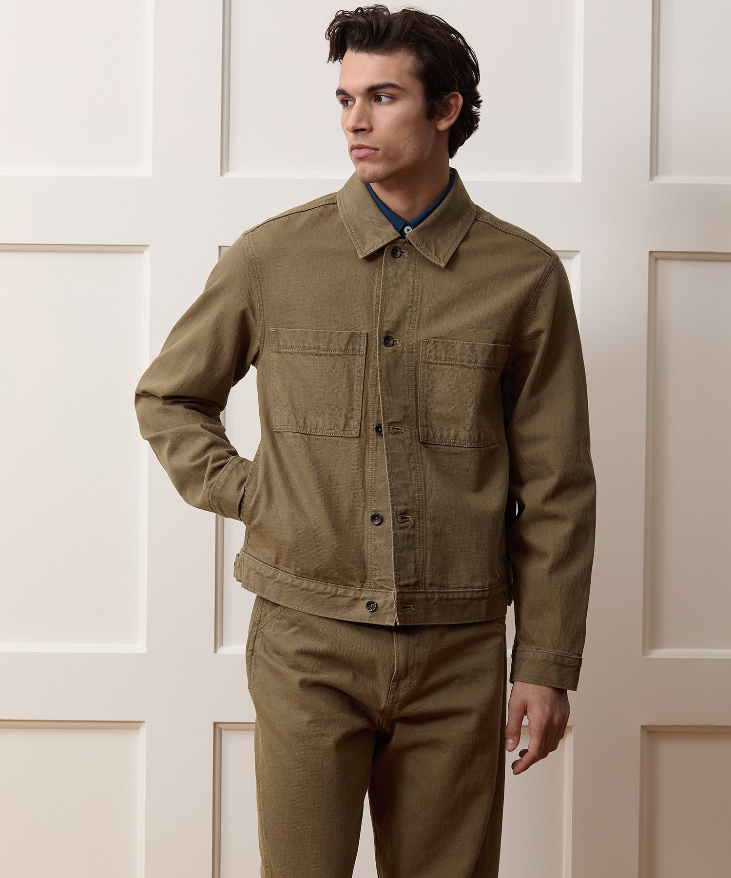 Todd Snyder Boxy Denim Jacket in Brown Brown