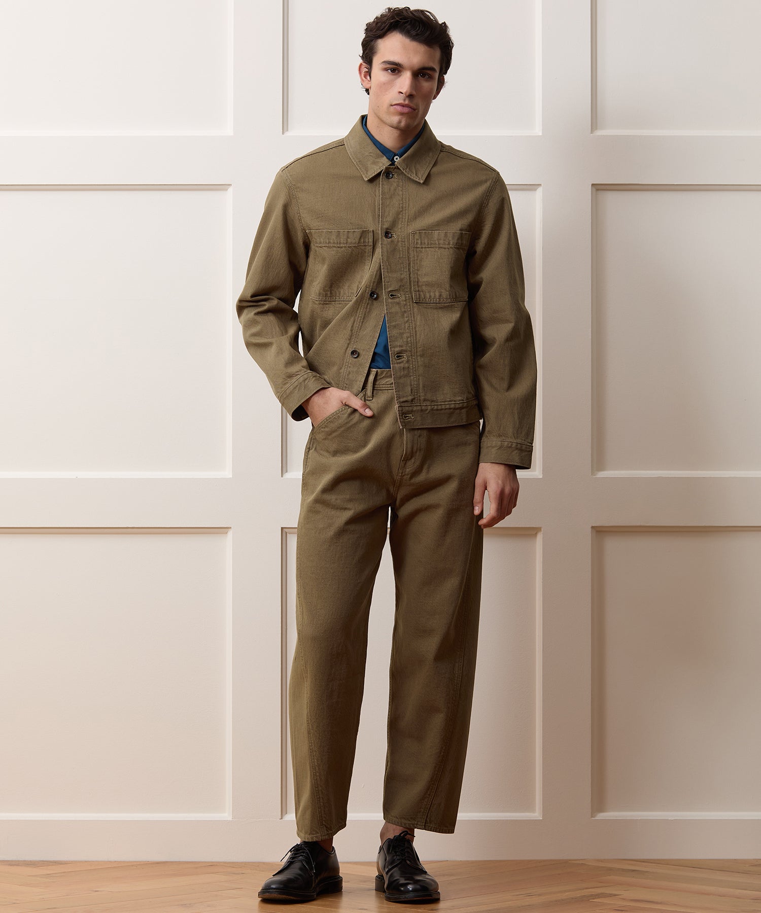 Todd Snyder Boxy Denim Jacket in Brown Brown