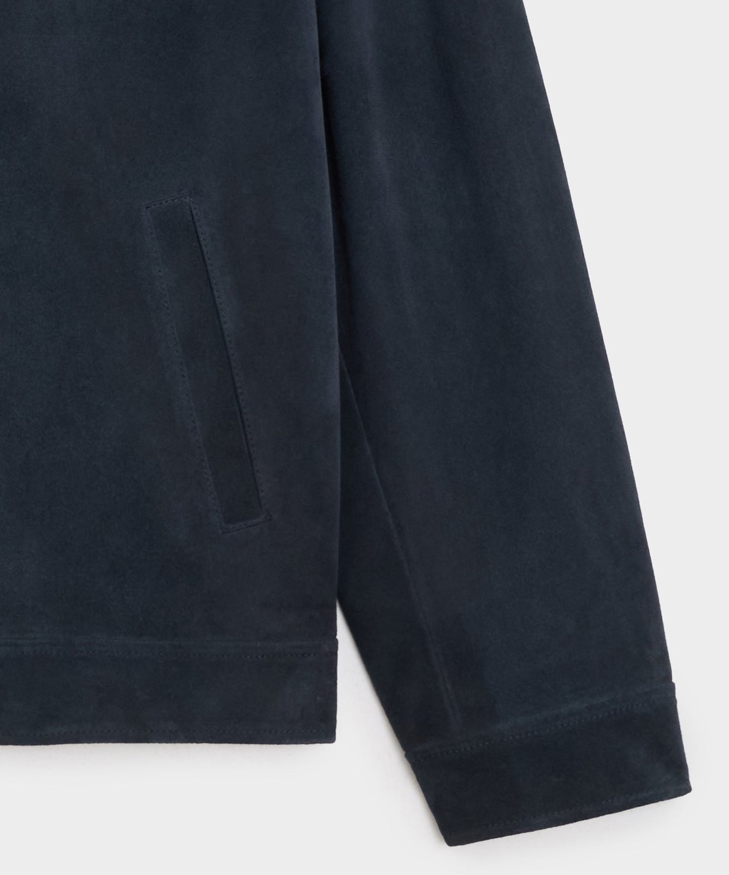 Todd Snyder Italian Suede Driving Jacket in Classic Navy Classic Navy