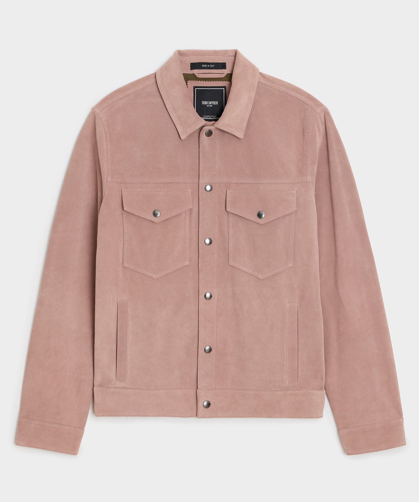 Todd Snyder Italian Suede Dylan Jacket in Blush Blush