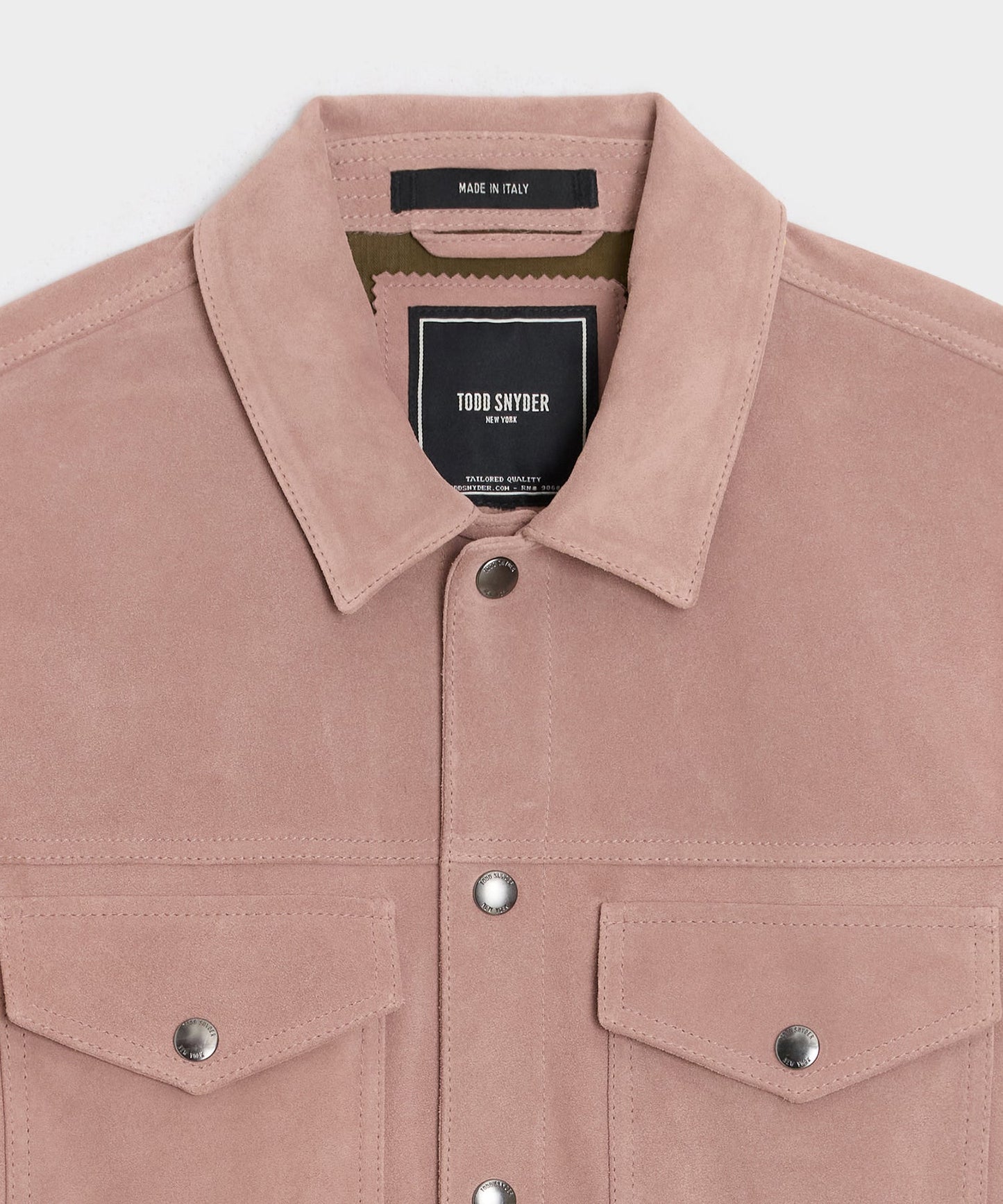 Todd Snyder Italian Suede Dylan Jacket in Blush Blush