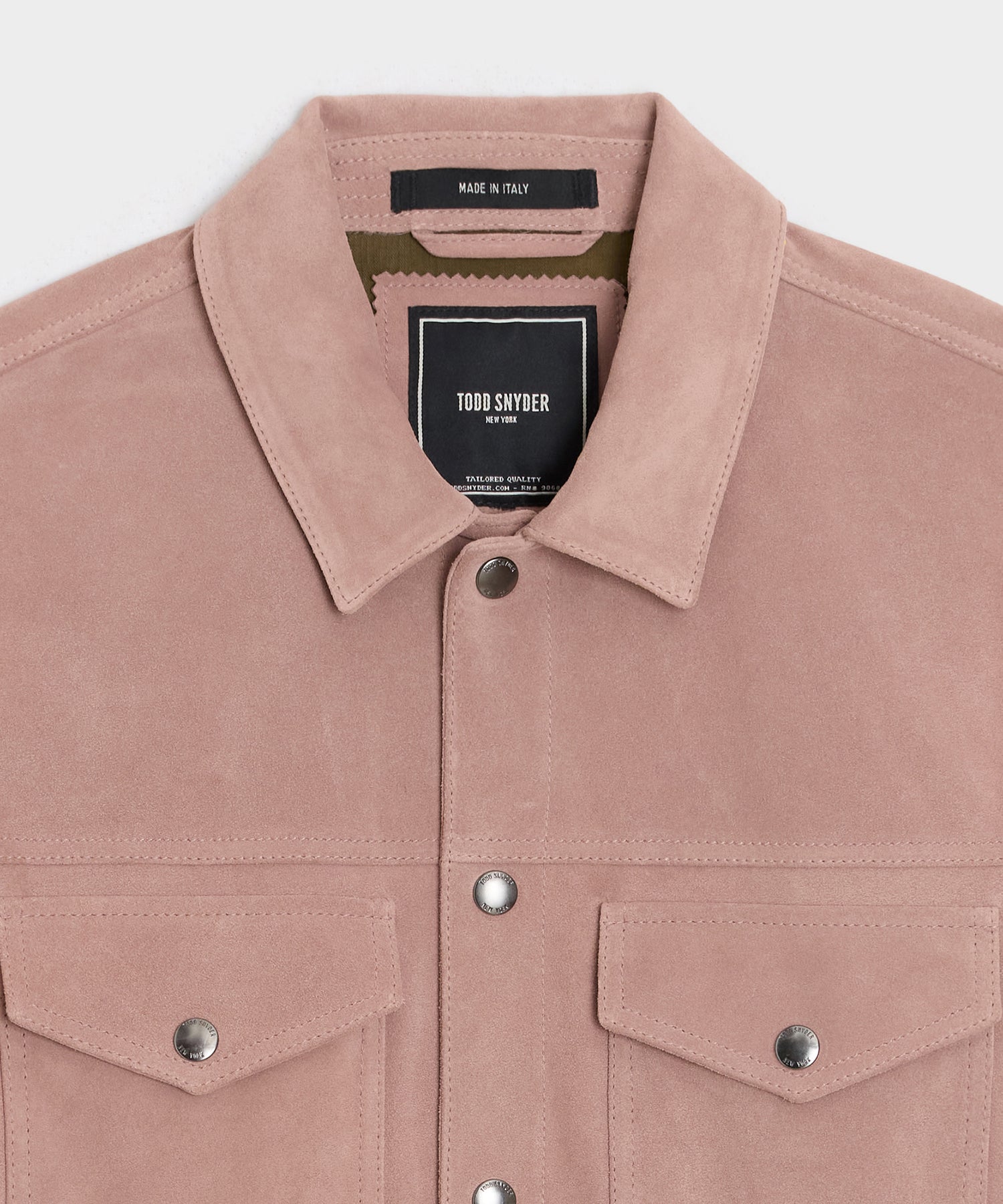 Todd Snyder Italian Suede Dylan Jacket in Blush Blush