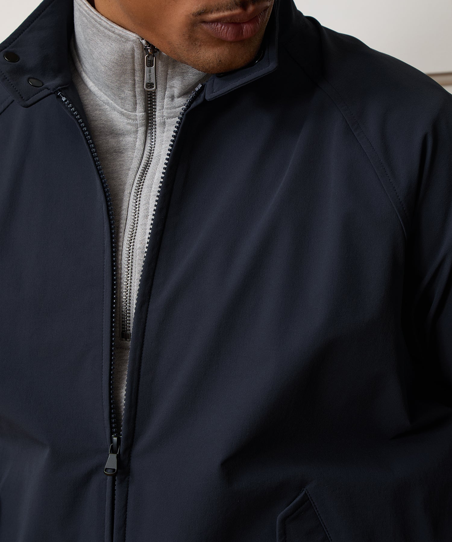 Todd Snyder Nylon Harrington Jacket in Classic Navy Classic Navy