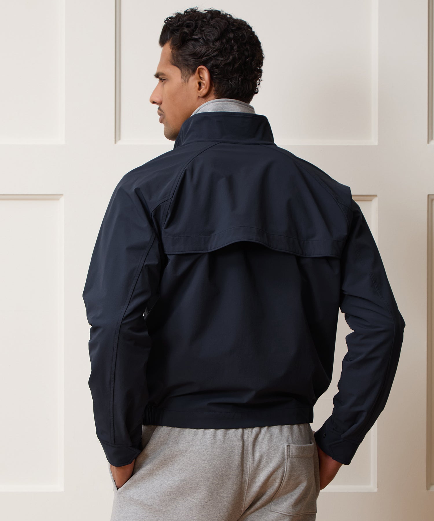 Todd Snyder Nylon Harrington Jacket in Classic Navy Classic Navy