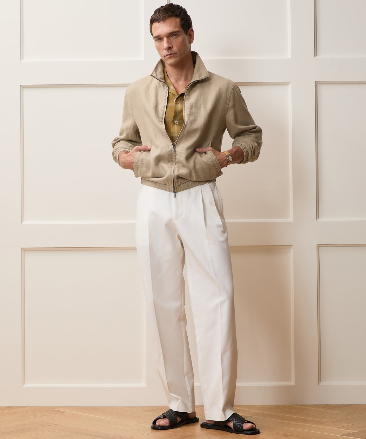 Todd Snyder Linen Dad Jacket in Beige Beige