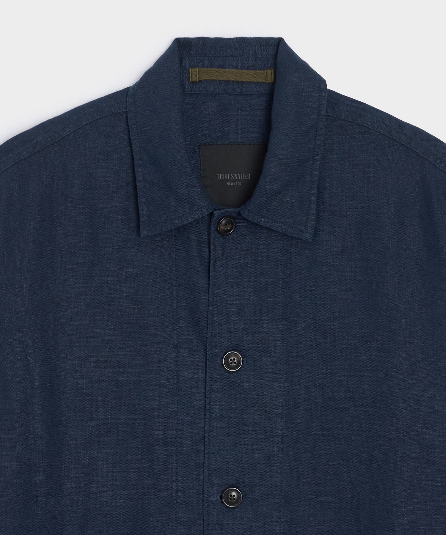 Todd Snyder Linen Chore Coat in Navy Navy
