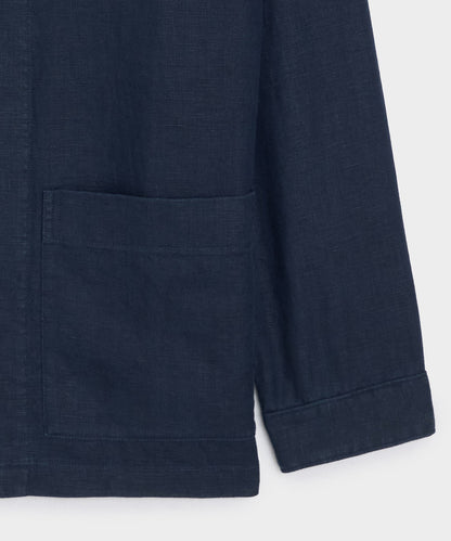 Todd Snyder Linen Chore Coat in Navy Navy