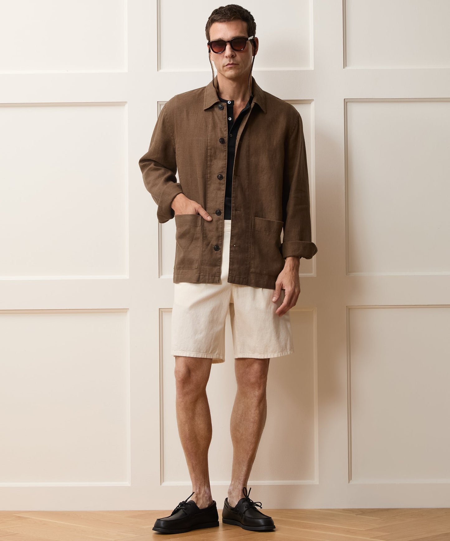 Todd Snyder Linen Chore Coat in Cigar Cigar