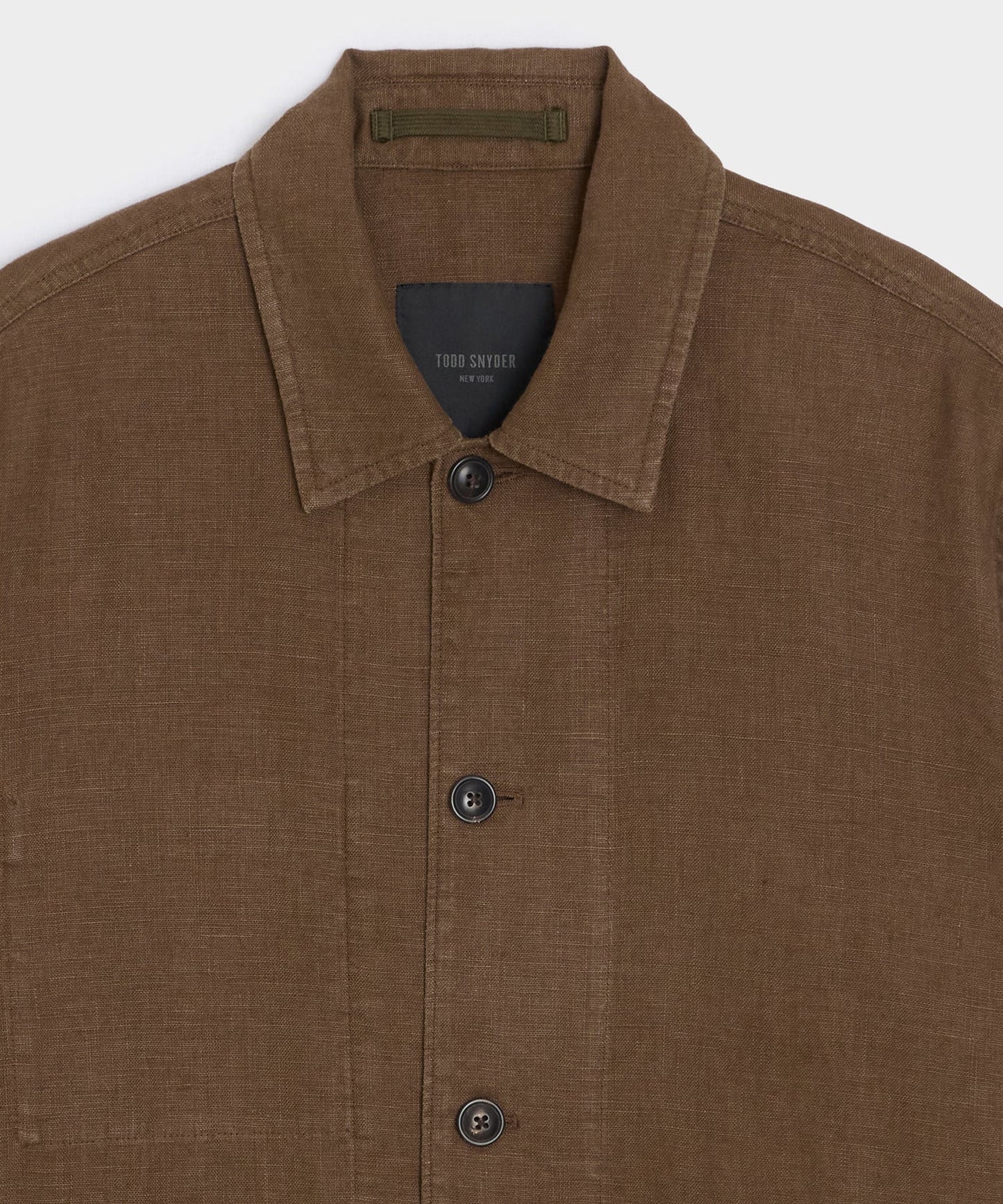 Todd Snyder Linen Chore Coat in Cigar Cigar