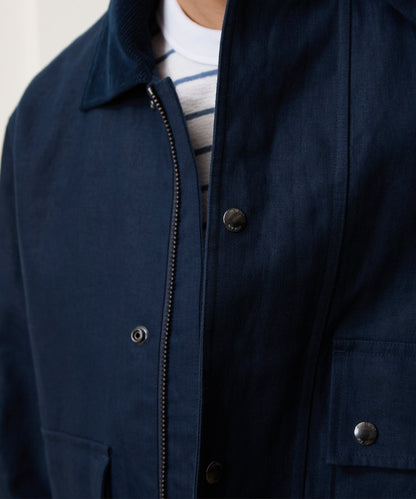 Todd Snyder Linen Stable Jacket in Navy Navy