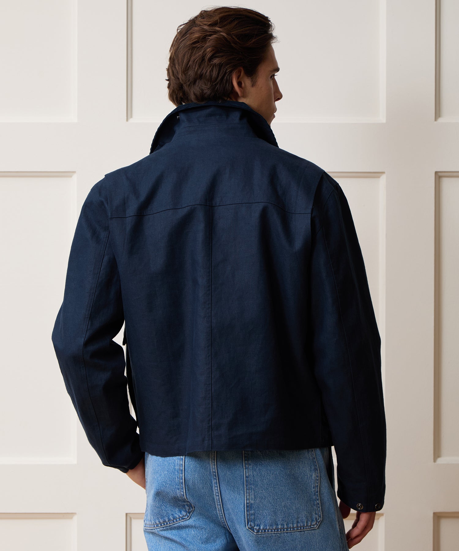 Todd Snyder Linen Stable Jacket in Navy Navy