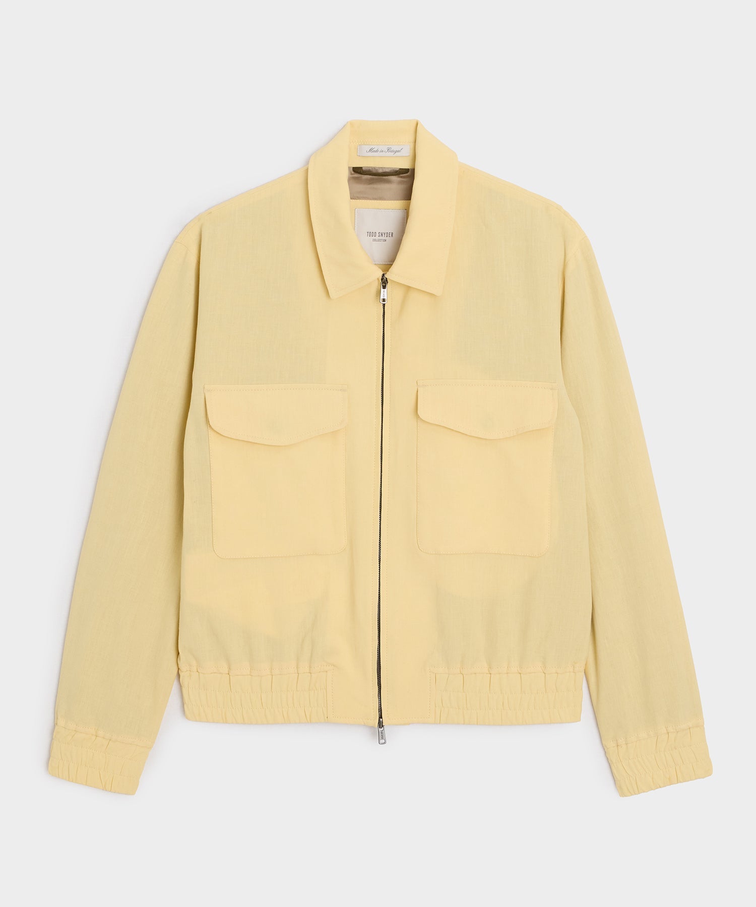 Todd Snyder Italian Sueded Linen Ricky Jacket in Yellow Yellow