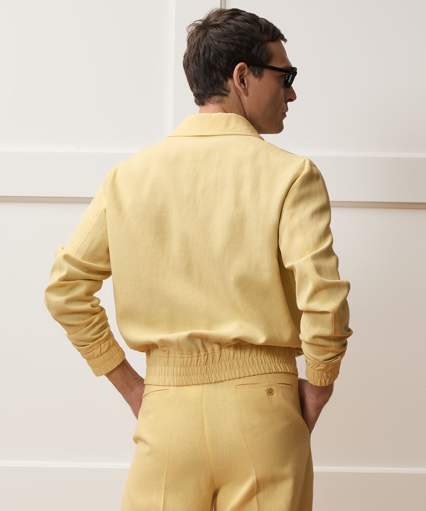 Todd Snyder Italian Sueded Linen Ricky Jacket in Yellow Yellow