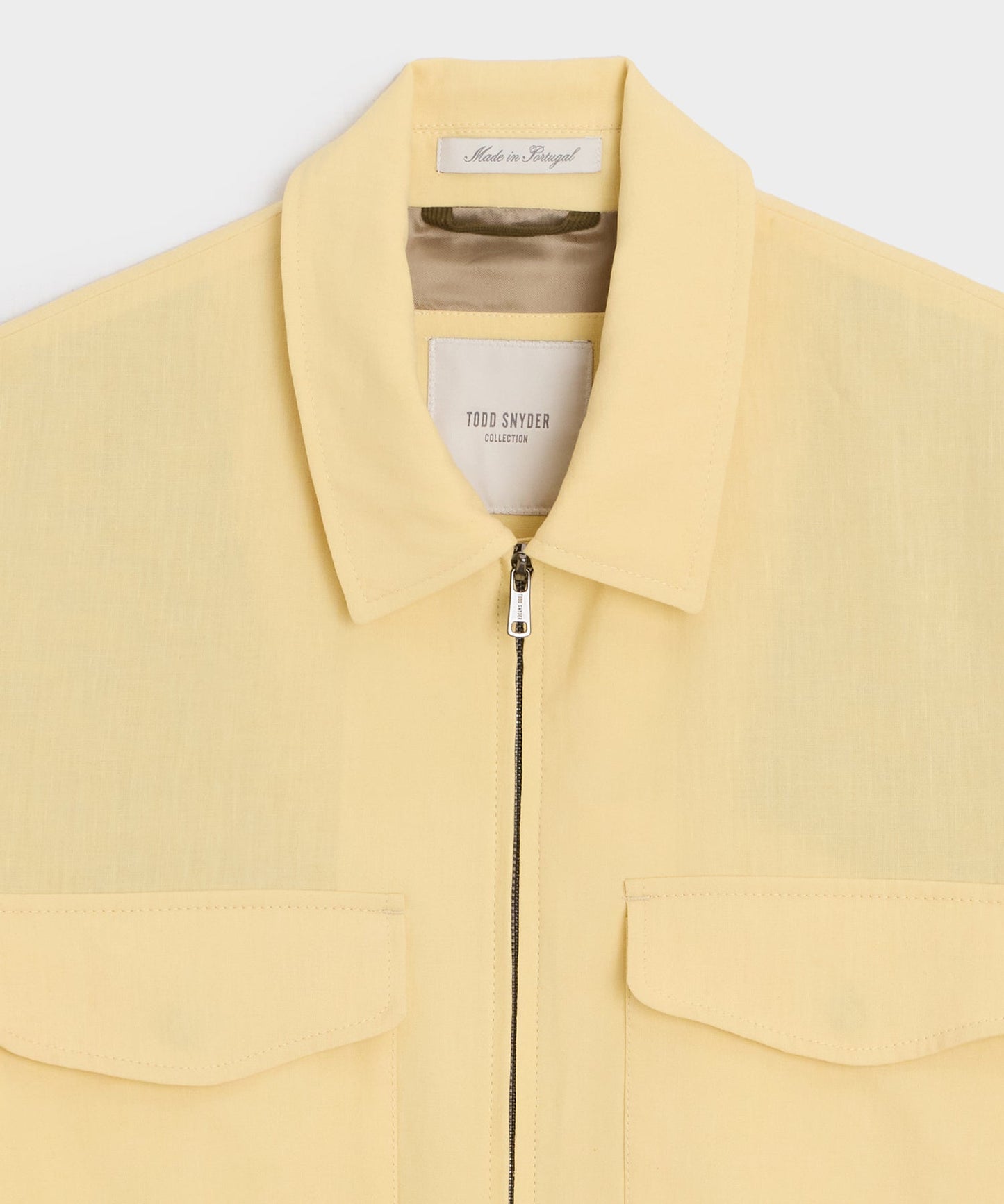 Todd Snyder Italian Sueded Linen Ricky Jacket in Yellow Yellow