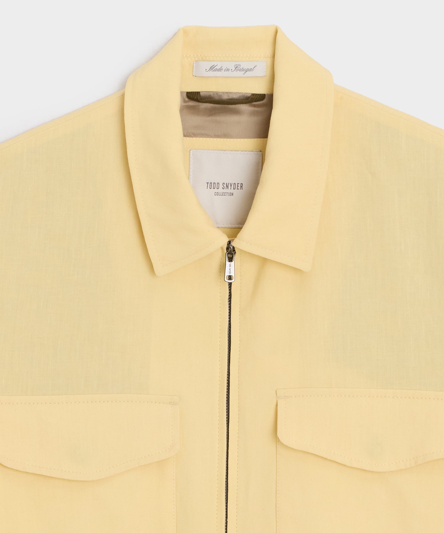 Todd Snyder Italian Sueded Linen Ricky Jacket in Yellow Yellow