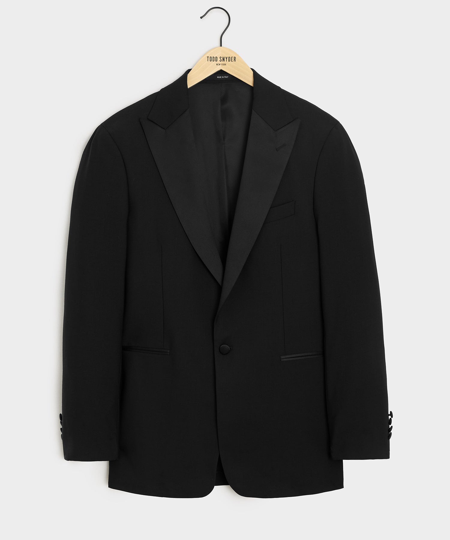 Todd Snyder Italian Peak Lapel Tuxedo Jacket in Black Black
