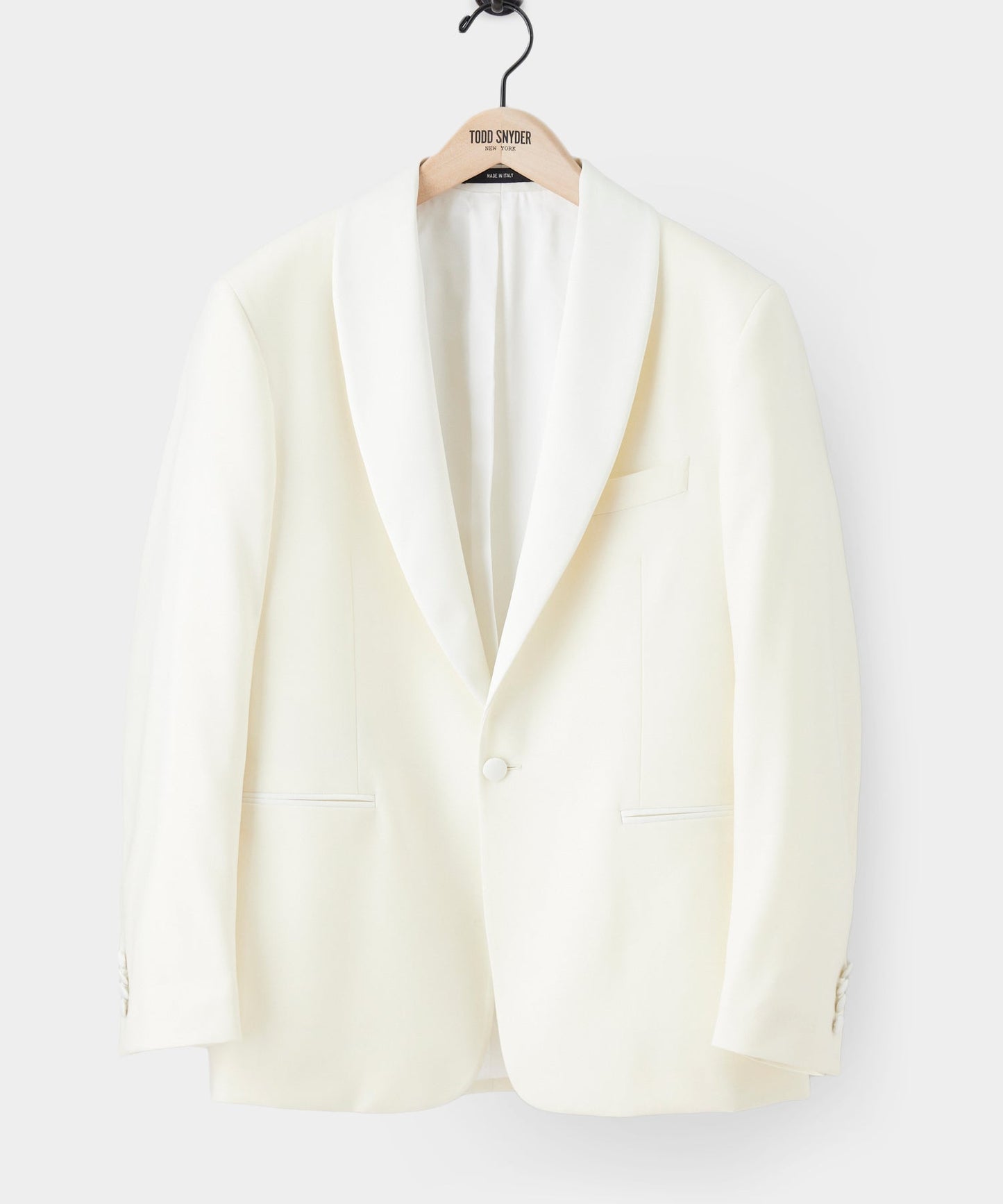 Todd Snyder Italian Wool Shawl Tuxedo Jacket Ivory