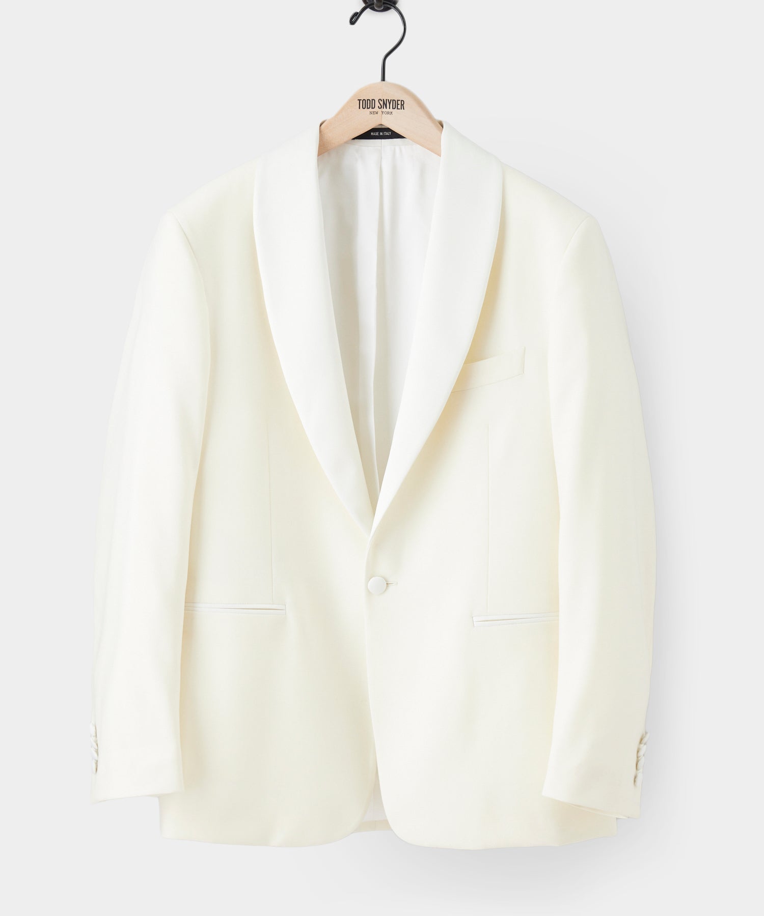 Todd Snyder Italian Wool Shawl Tuxedo Jacket Ivory
