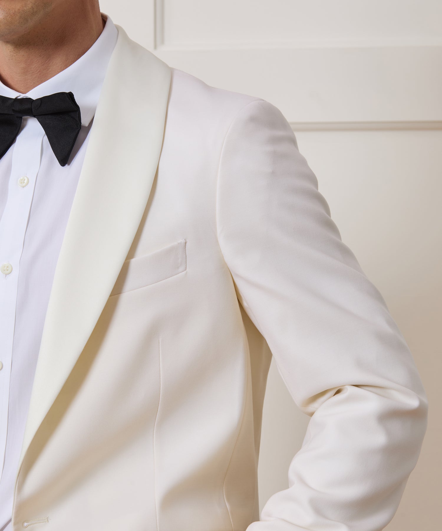 Todd Snyder Italian Wool Shawl Tuxedo Jacket Ivory