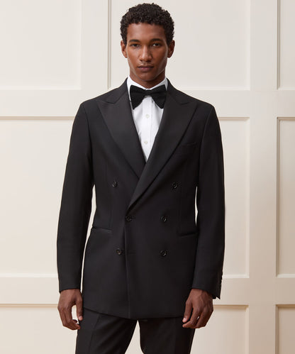 Todd Snyder Italian Wool Double-Breasted Tuxedo Jacket Black