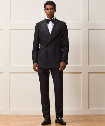 Todd Snyder Italian Wool Double-Breasted Tuxedo Jacket Black
