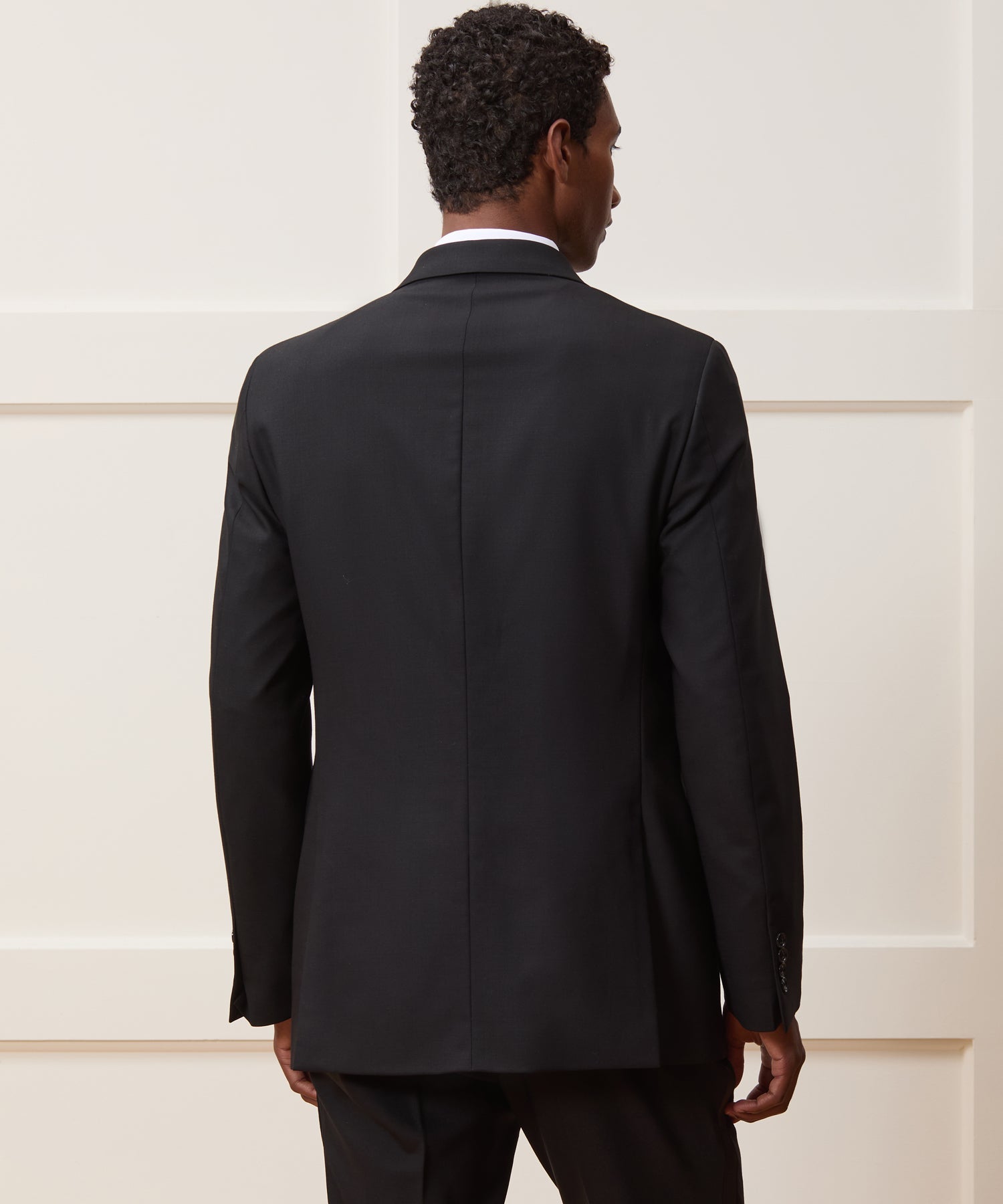 Todd Snyder Italian Wool Double-Breasted Tuxedo Jacket Black