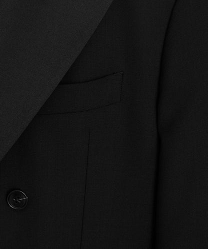 Todd Snyder Italian Wool Double-Breasted Tuxedo Jacket Black