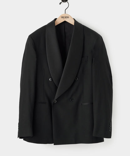 Todd Snyder Italian Wool Double-Breasted Shawl Tuxedo Jacket Black