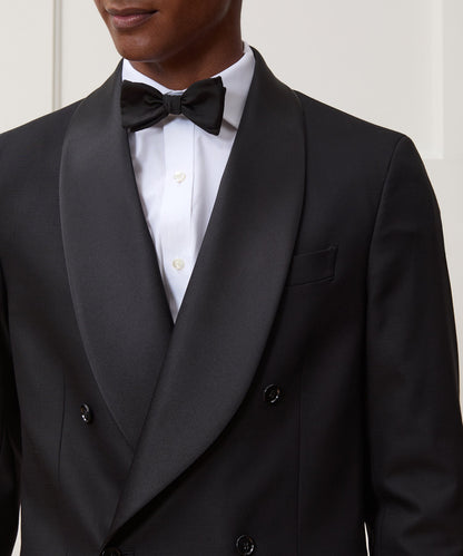Todd Snyder Italian Wool Double-Breasted Shawl Tuxedo Jacket Black