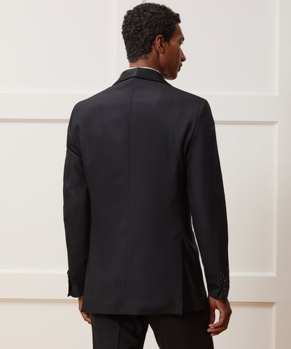 Todd Snyder Italian Wool Double-Breasted Shawl Tuxedo Jacket Black