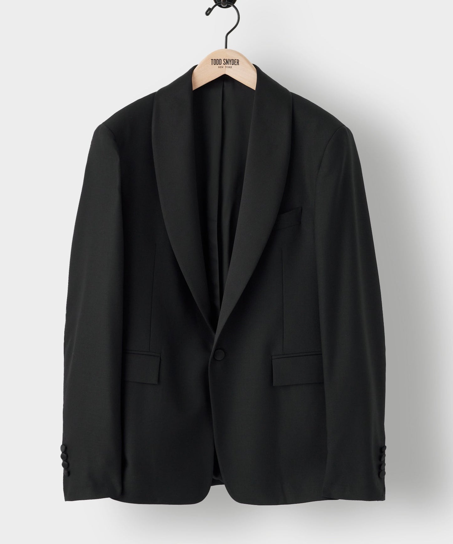 Todd Snyder Italian Wool Shawl Tuxedo Jacket Black