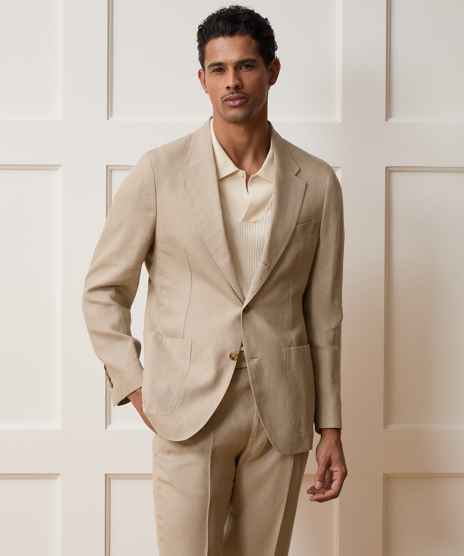 Todd Snyder Italian Linen Madison Jacket in Beige Beige
