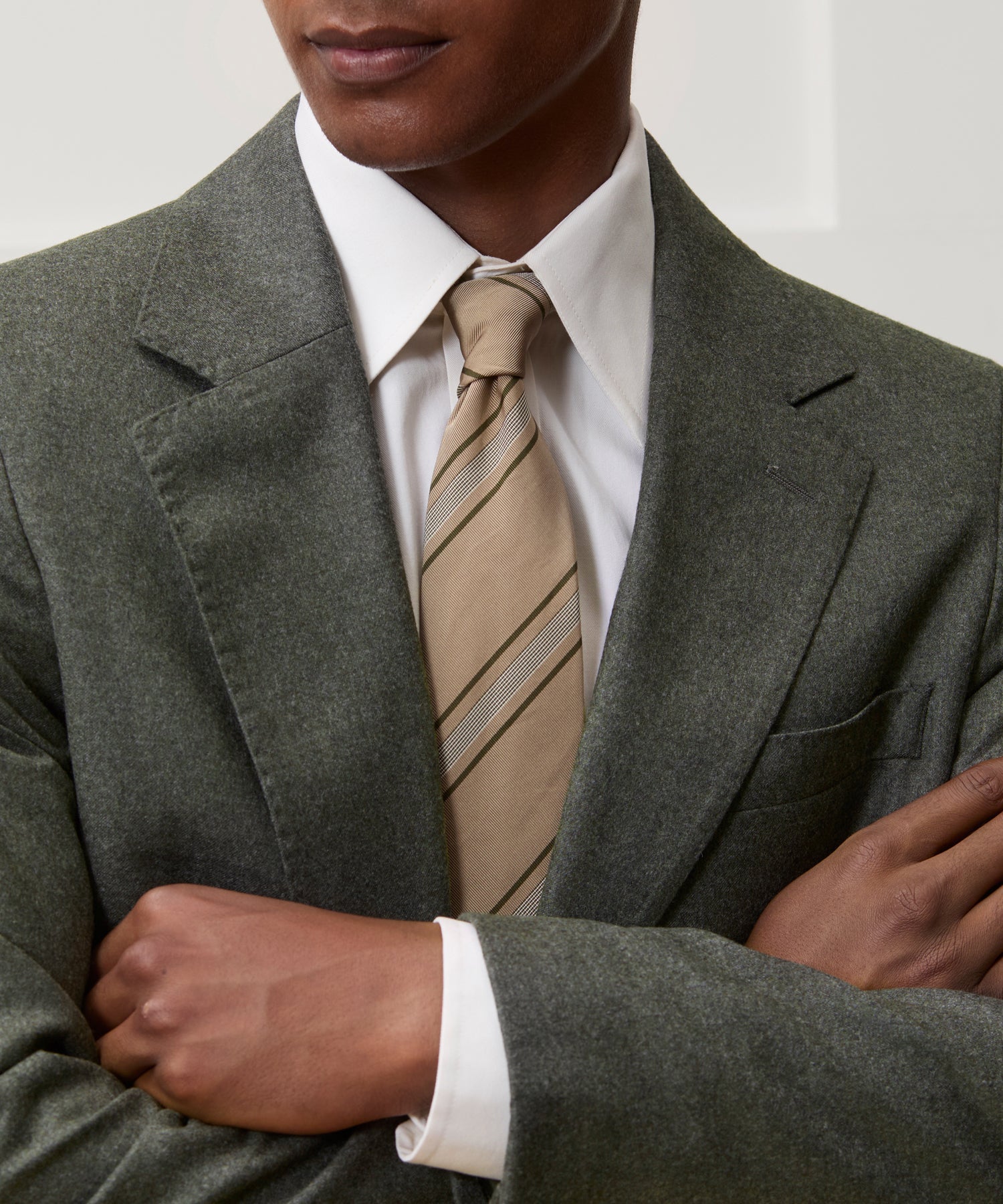Todd Snyder Italian Flannel Sutton Jacket in Oak Moss Oak Moss