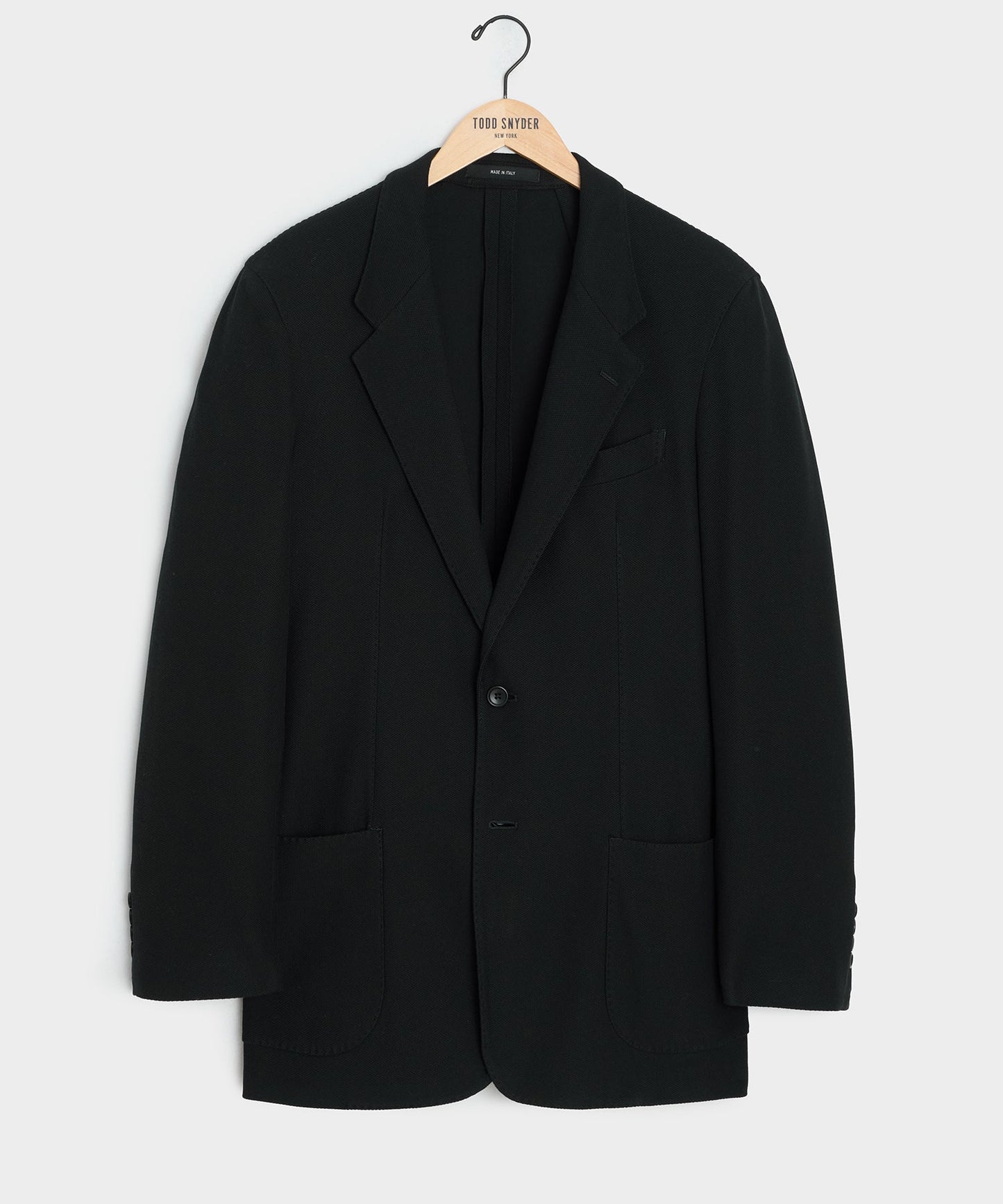 Todd Snyder Italian Pique Wythe Jacket in Black Black