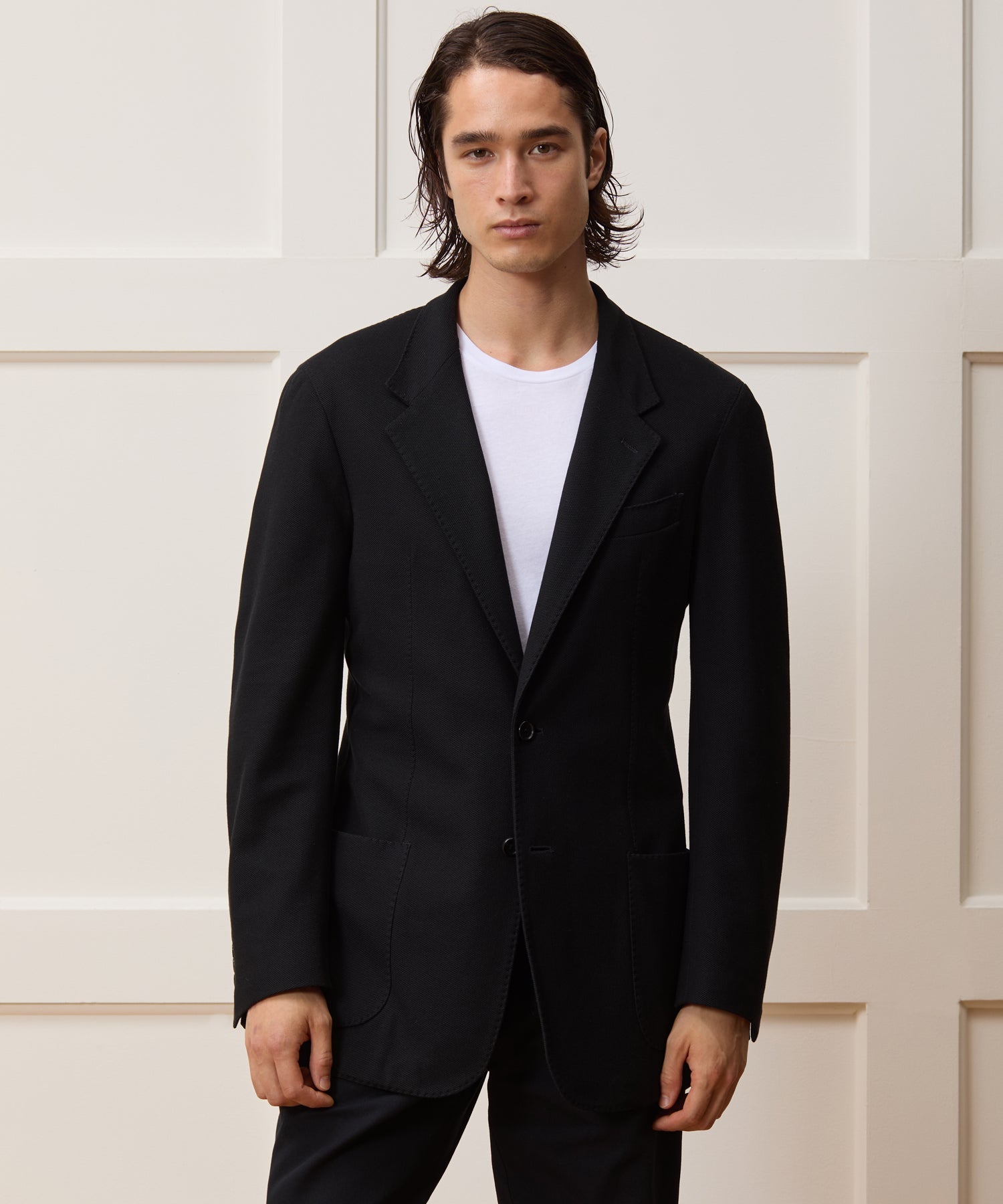 Todd Snyder Italian Pique Wythe Jacket in Black Black