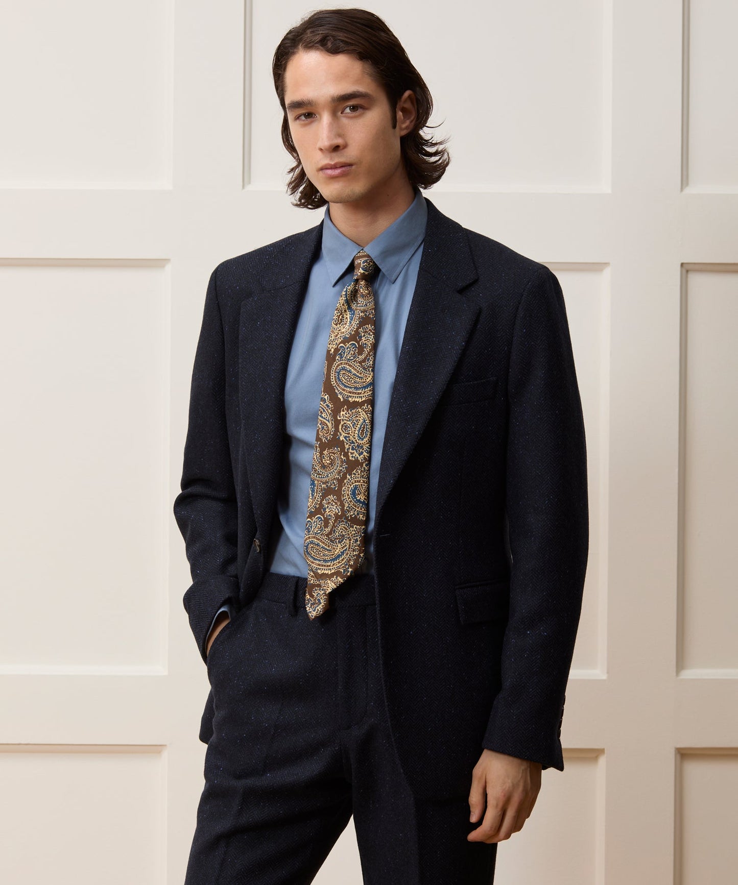 Todd Snyder Italian Donegal Sutton Jacket in Navy Navy