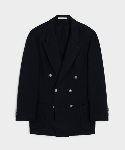 Todd Snyder Italian Cashmere Double-Breasted Wythe Jacket in Navy Navy