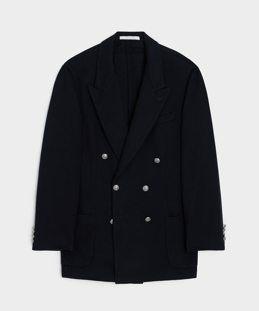 Todd Snyder Italian Cashmere Double-Breasted Wythe Jacket in Navy Navy