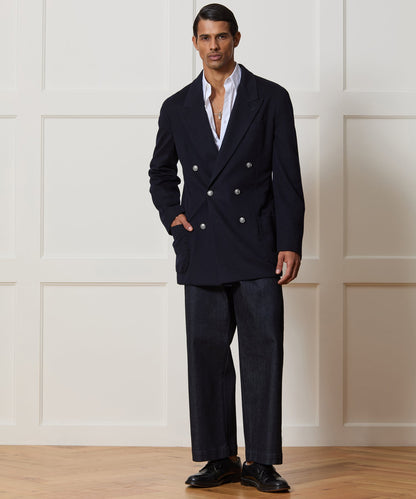 Todd Snyder Italian Cashmere Double-Breasted Wythe Jacket in Navy Navy