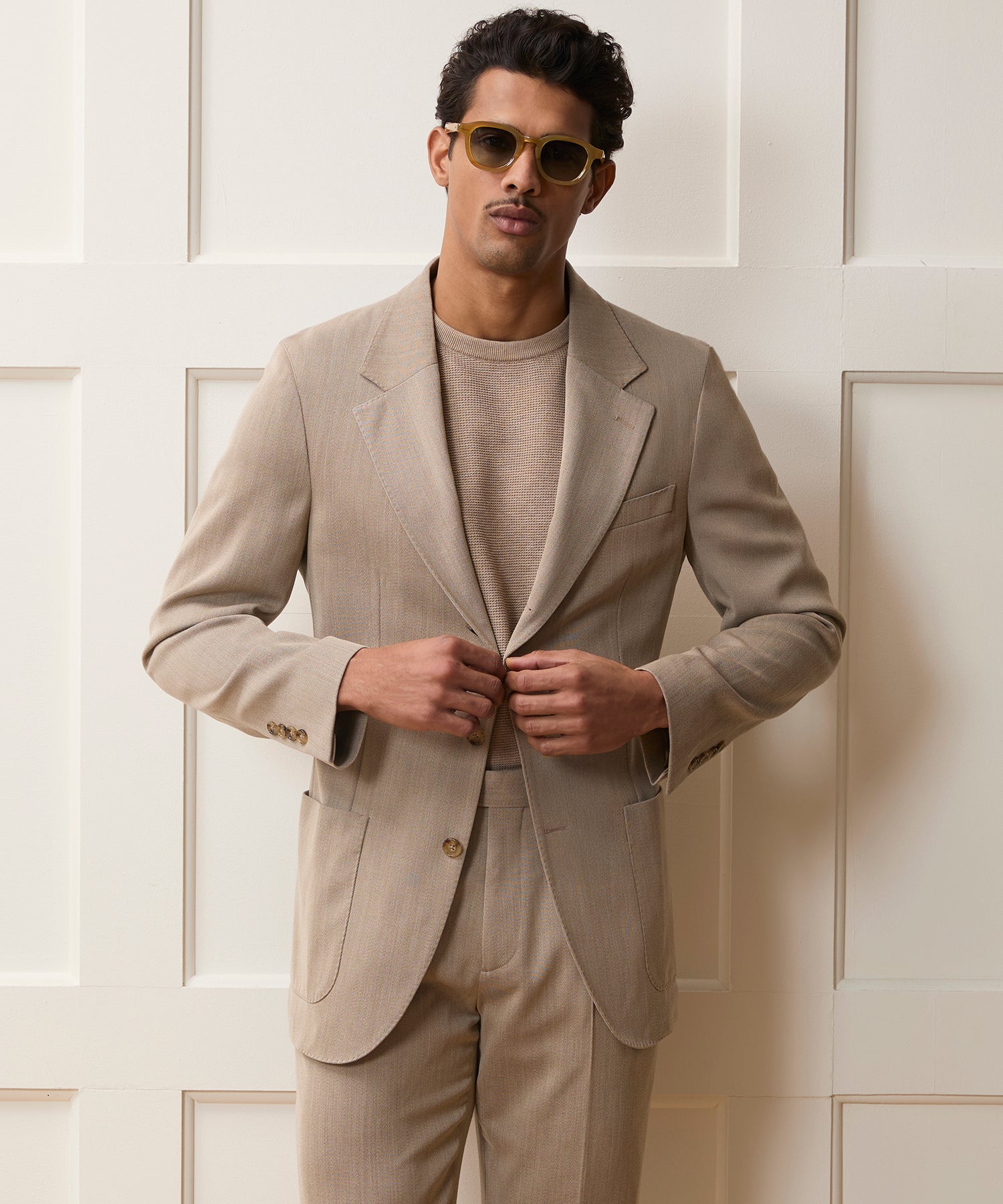 Todd Snyder Italian Cavalry Twill Madison Jacket in Tan Tan